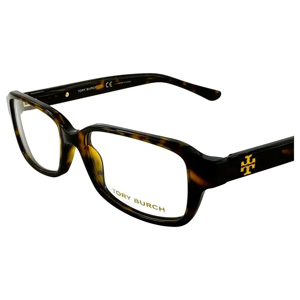 Tory Burch TY2070 Womens Plastic Eyeglass Frame 1378 Dark Tortoise 50-16